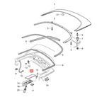 Porsche Boxster Cabriodach-Zierblende Set von Grundiert – Ansicht 4