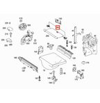 Mercedes-Benz Laderaumabdeckung Haken Reparatursatz 2er-Satz W169 W245 NEU – A1696930284 – Ansicht 4