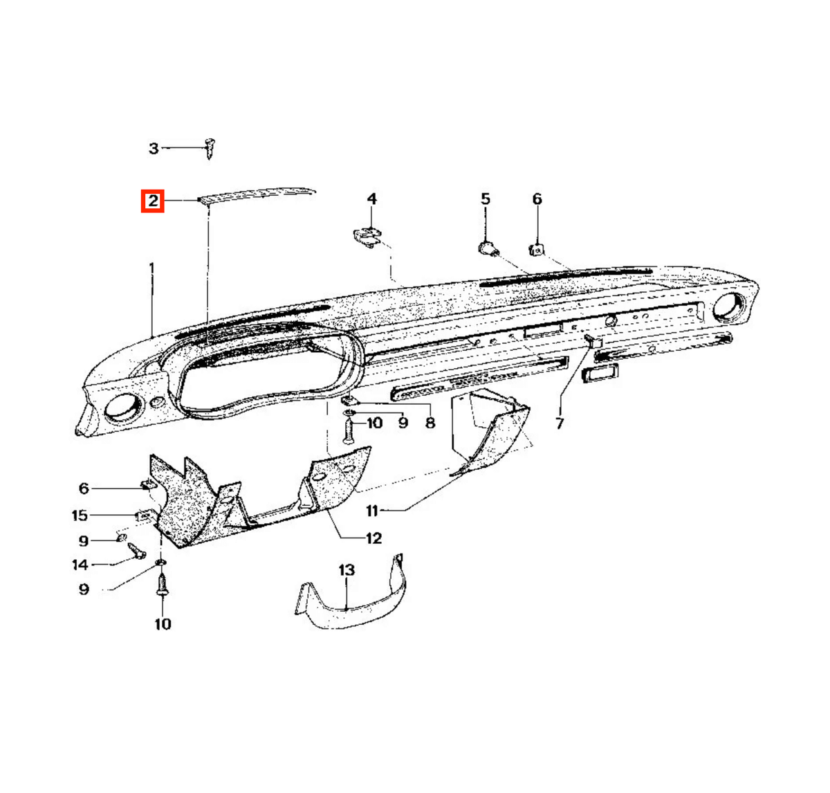 BMW Lautsprecherabdeckung Armaturenbrett E3 NEU – Ansicht 4