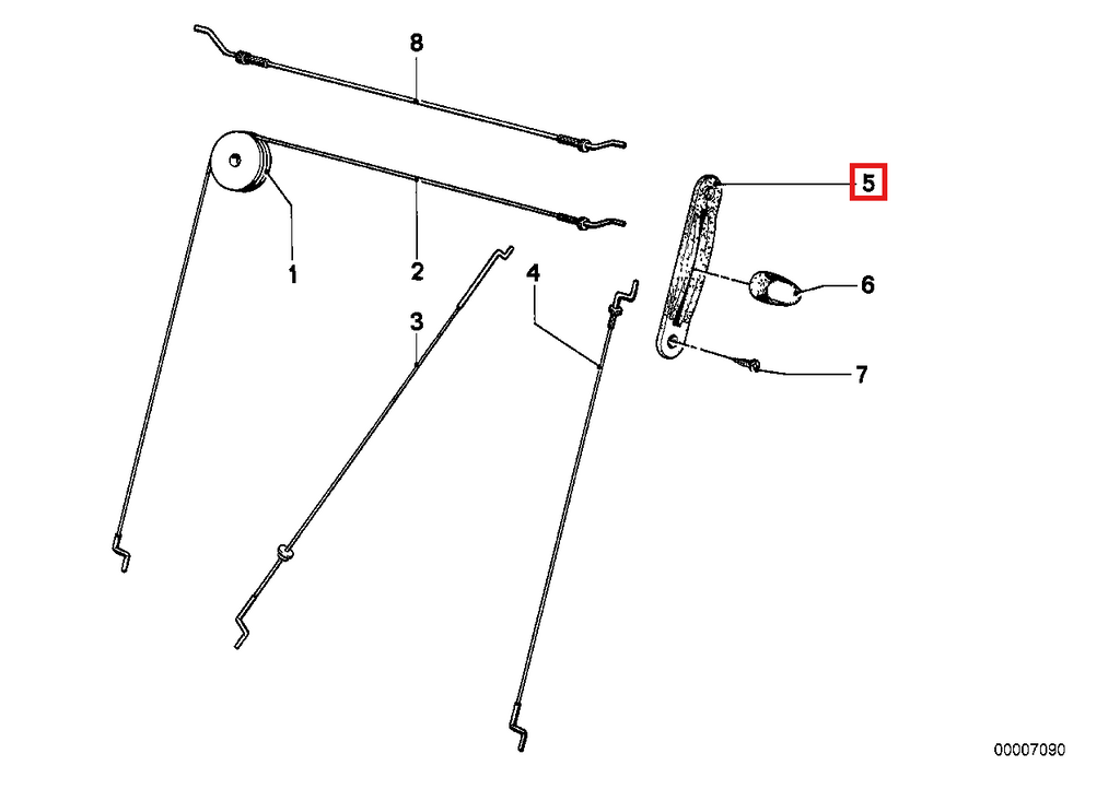 BMW Sitzhebel-Abdeckung vorne 2er-Satz 2002 E21 E24 NEU – Ansicht 4