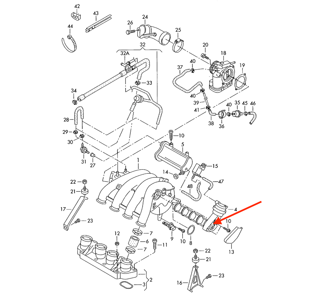 Audi Saugrohr Unterdruckdose 2.0 ALT A3 A4 A6 VW Passat Skoda Seat NEU – Ansicht 4