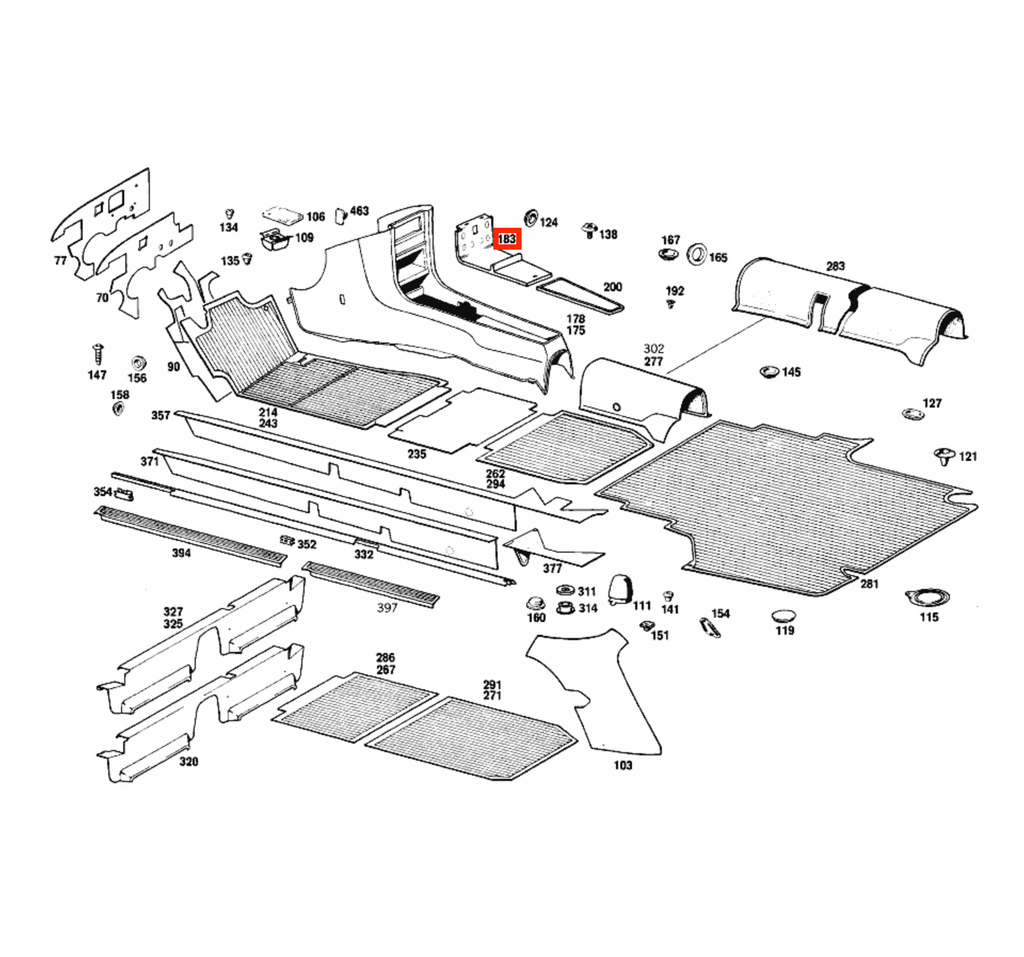 Mercedes-Benz Mittelkonsole Schaltblende Automatik W114 W115 NEU – A1156831430 – Ansicht 6