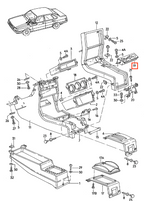 Audi 80 80 Coupé vorne Mittel Konsole Fenster Schalter Schwarz 811863322A – Ansicht 2