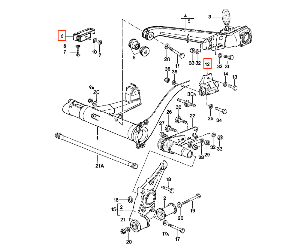 Porsche Hinterachslager und Achsträger-Lager 4er-Satz 924 944 968 NEU – Ansicht 2