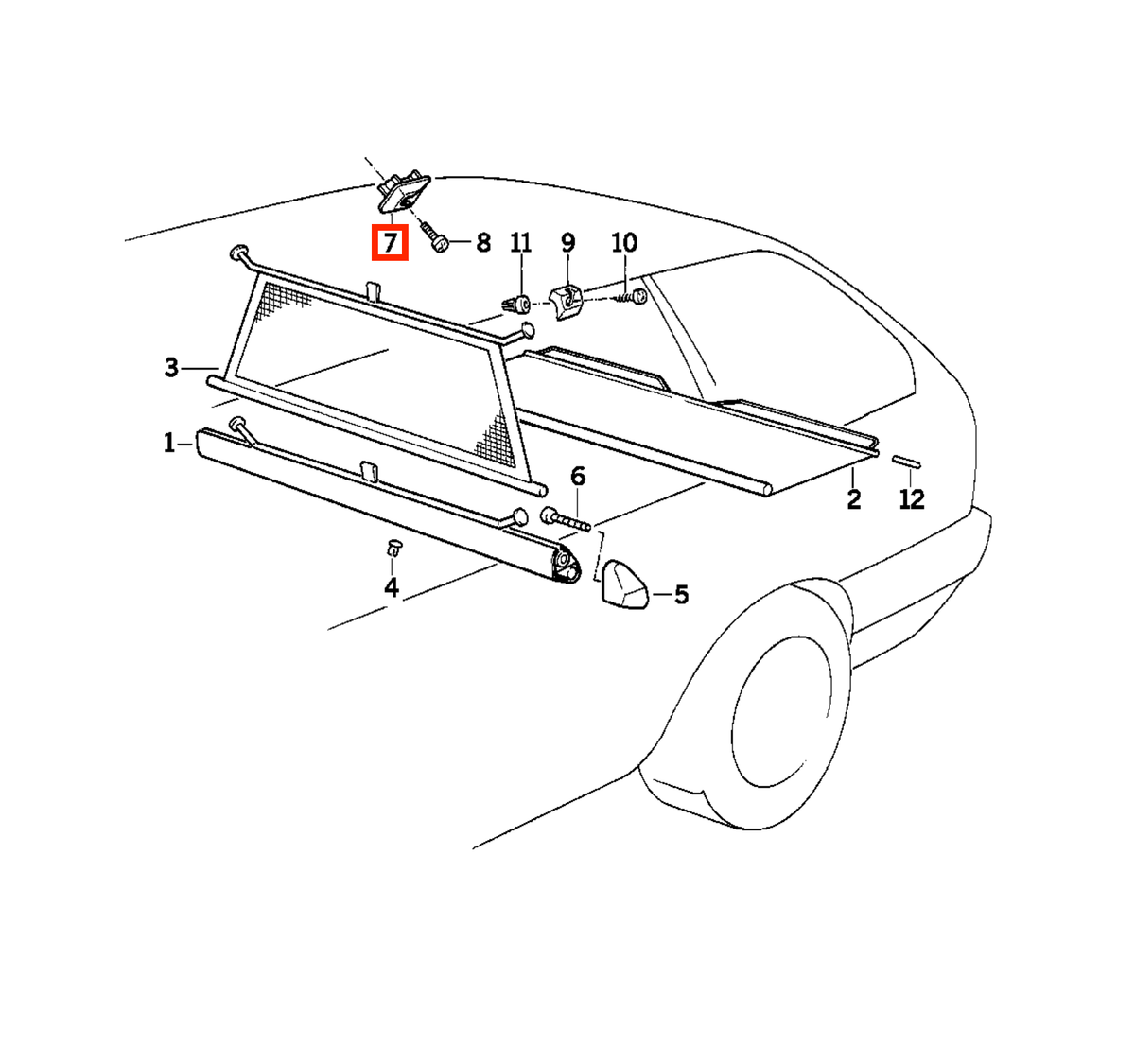 BMW Touring Dachhaken Trennnetz 2er-Satz E30 NEU – Ansicht 4