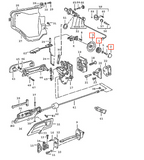 Porsche 911/964 928 Türschloss-Knopfgriff Rosette Schwarz – Ansicht 3