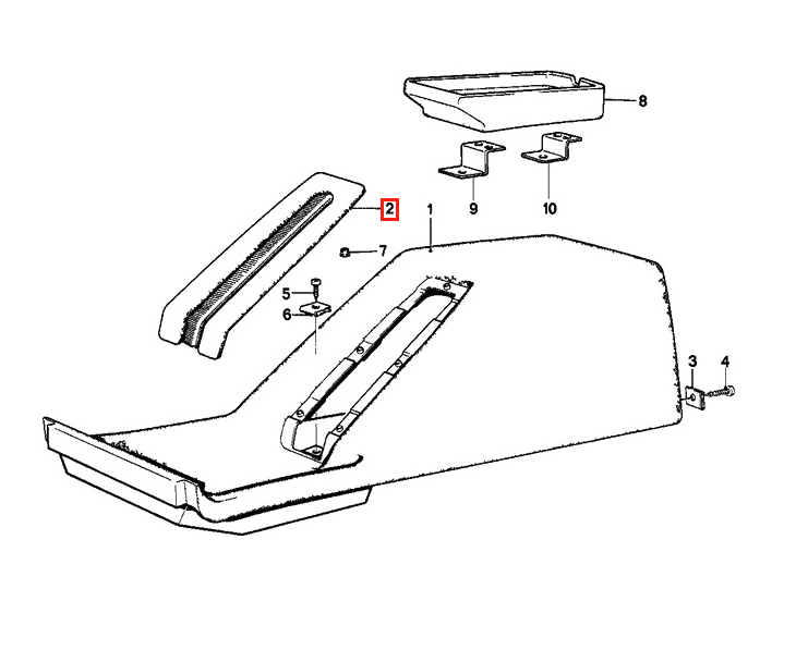 BMW E23 Handbremse Abdeckung ohne Broom – Ansicht 14
