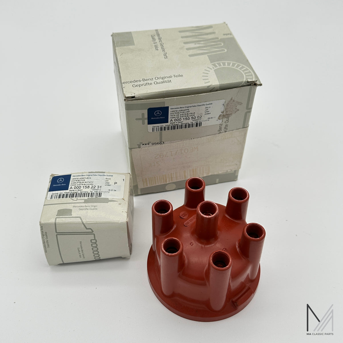 Mercedes-Benz Verteilerkappe und Verteilerläufer A 000 158 22 31 NOS Set – A0001582231