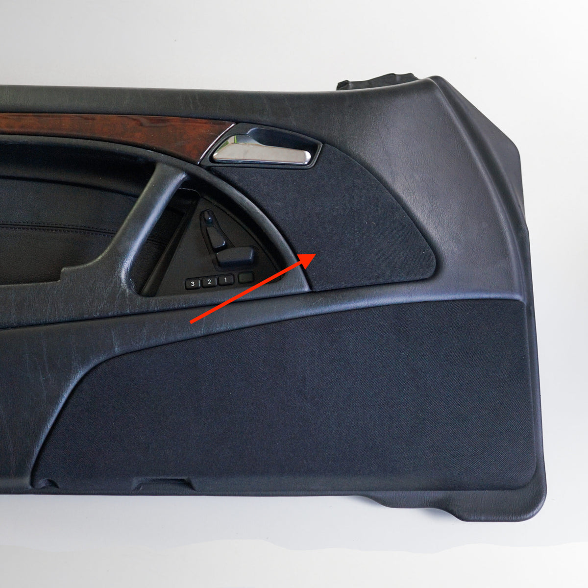 Mercedes-Benz R129 Oben Tür Lautsprecher Abdeckung li. od. re. Schwarz mit Mesh – A1297273588 – Ansicht 5