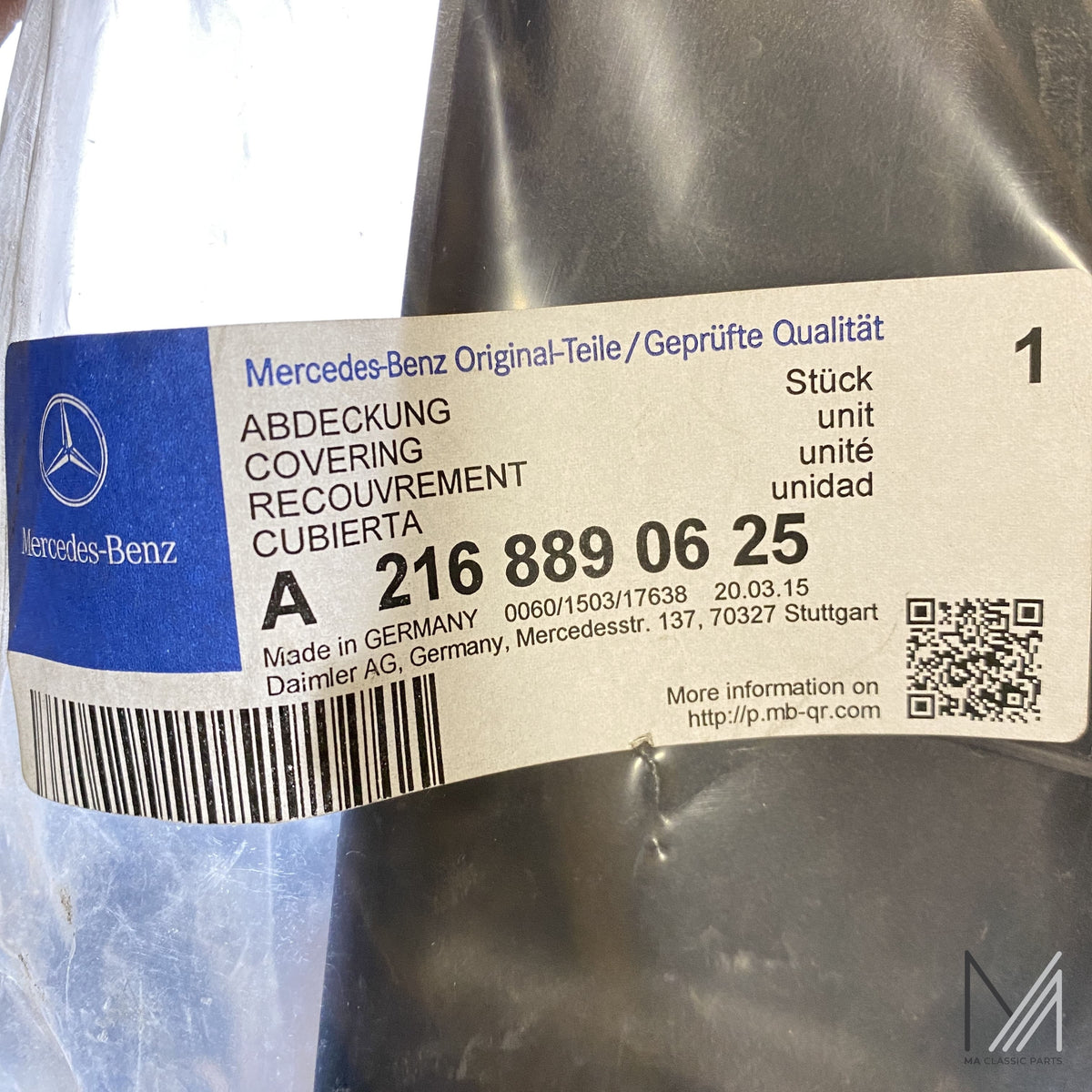 Mercedes-Benz C216 Abdeckung Kotflügel rechts NOS – A2168890625 – Ansicht 2