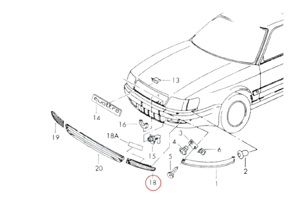 Audi A8 FL li. od. re. unten vorne Stoßstange Nebel Leuchte Grill Neu – Ansicht 5
