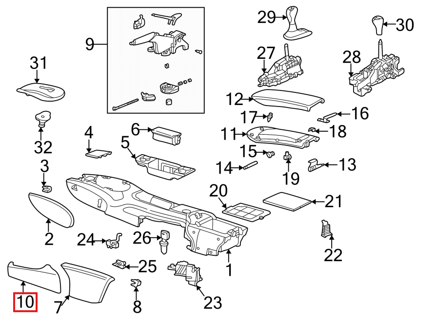 Porsche Handbremshebel-Abdeckung 911 996 Boxster 986 NEU – Ansicht 4