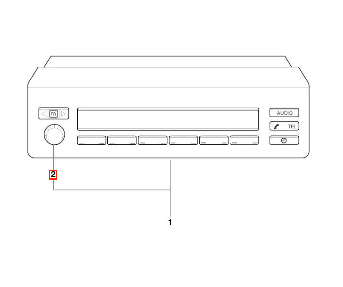 BMW E39 E53 Radio Knopf Schwarz – Ansicht 4