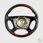 Mercedes Benz Lederlenkrad Wurzelholz ergonomisch W201 W124 R129 W463 W140