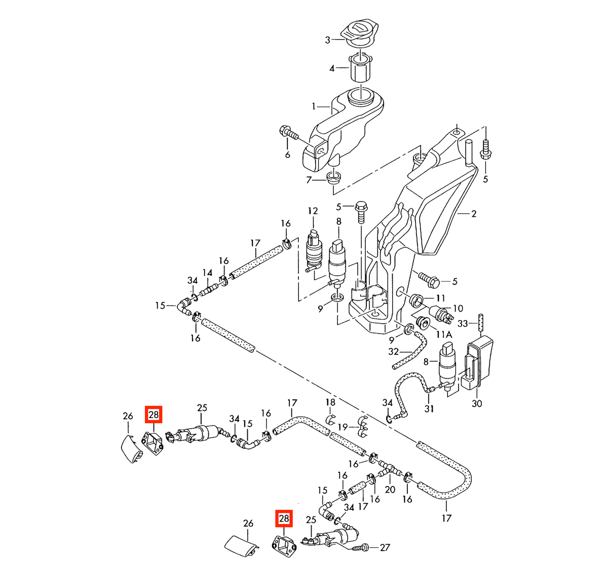 Audi Scheinwerferwaschanlage Halter Stoßstange A4 B6 NEU – Ansicht 5