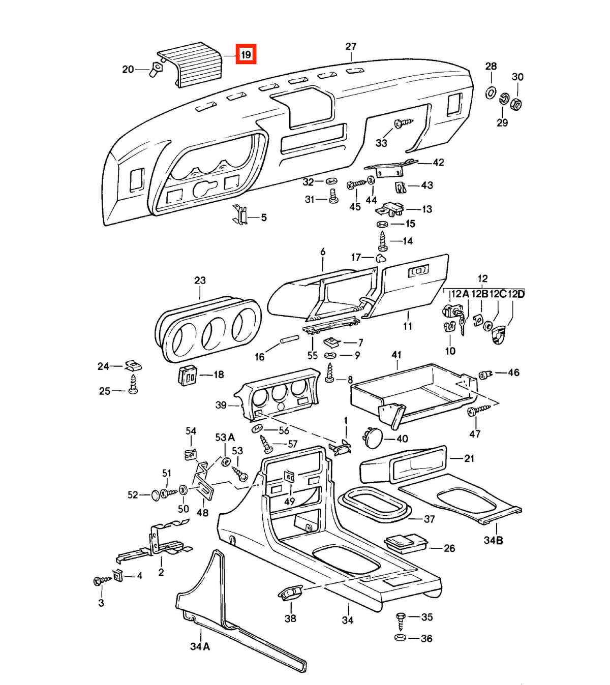 Porsche Lautsprecherabdeckung Armaturenbrett 924 944 NEU – Ansicht 4