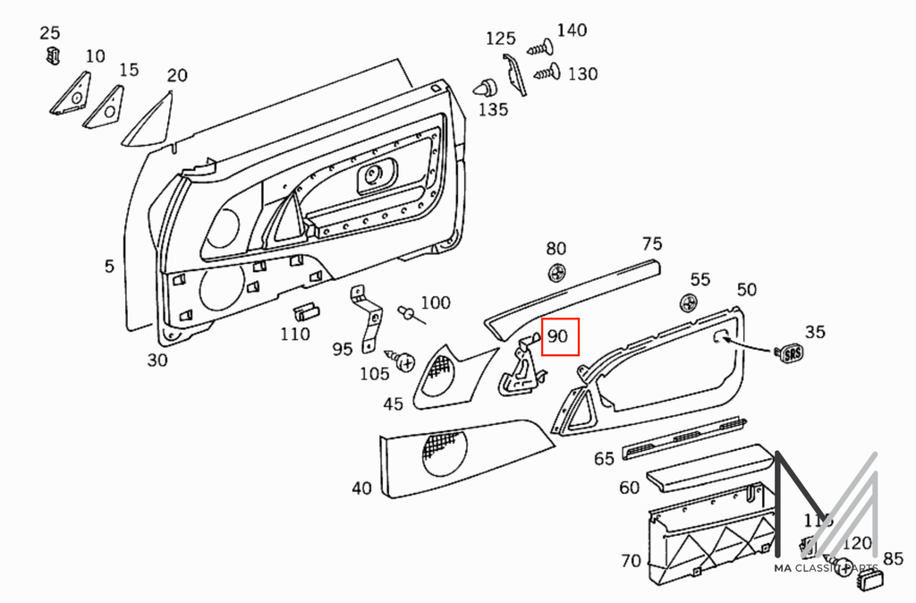 Mercedes-Benz R129 SL Sitzschalterabdeckung Set links & rechts Wurzelholz NEU – A1297273788 – Ansicht 3