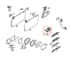 Mercedes-Benz Pagoda Aschenbecher mit Kunstleder W113 – A1138100030 – Ansicht 4