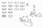 Mercedes-Benz W123 C123 S123 Mittel Konsole Schalter-Abdeckung Set von 2 Schwarz – A1236831010 – Ansicht 4