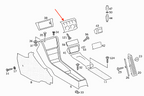 Mercedes-Benz W124 Mittel Konsole Zierleiste Halterung Set von 2 – A1246830068 – Ansicht 4