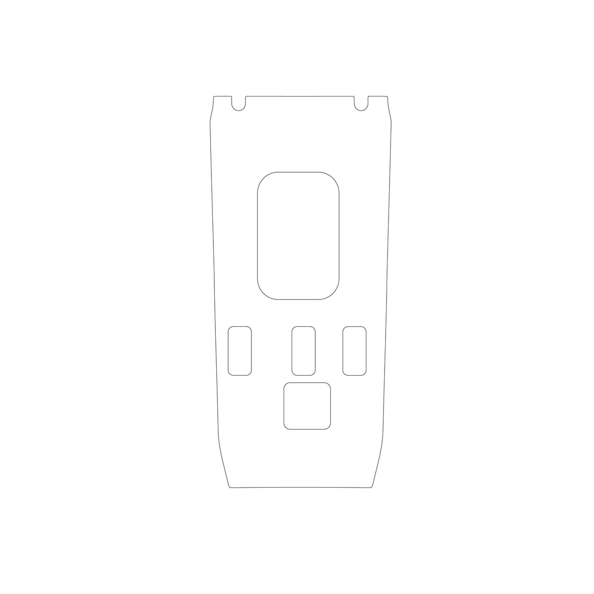 Mercedes-Benz Mittelkonsole Bedienblende Lackschutzfolie R107 NEU – A1076801008 – Ansicht 2