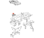 Audi Lautsprecherabdeckung Armaturenbrett mit Luftdüse 100 200 5000 C3 NEU – Ansicht 4