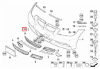 BMW Abschleppösenabdeckung Stoßstange vorne E90 Grundiert – Ansicht 4