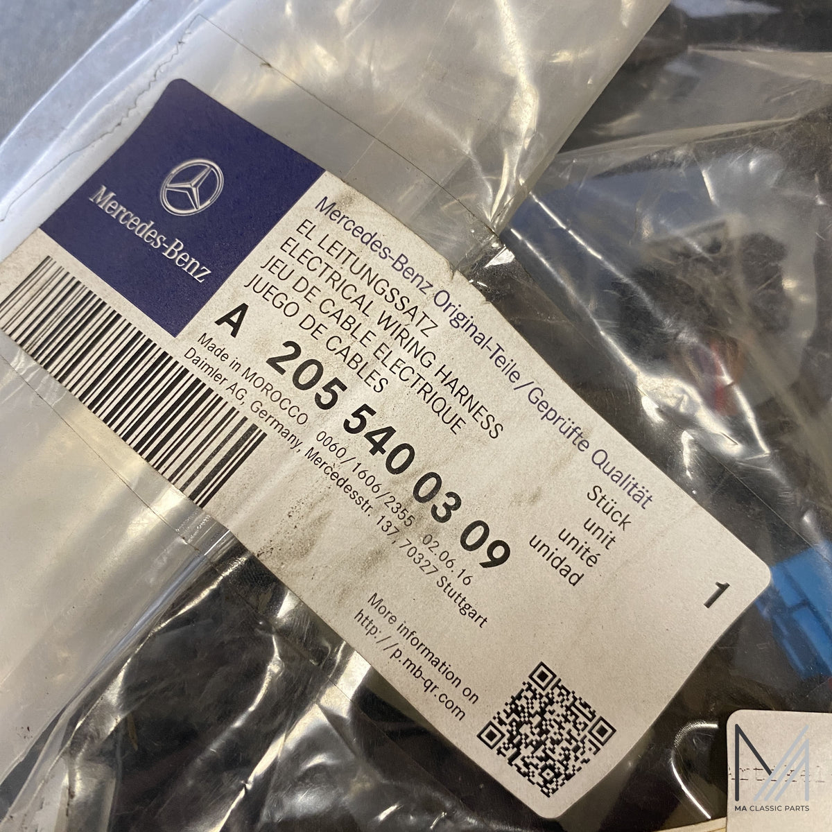 Mercedes-Benz W205 elekt. Leitungssatz Stoßstange hinten NOS – A2055400309 – Ansicht 2