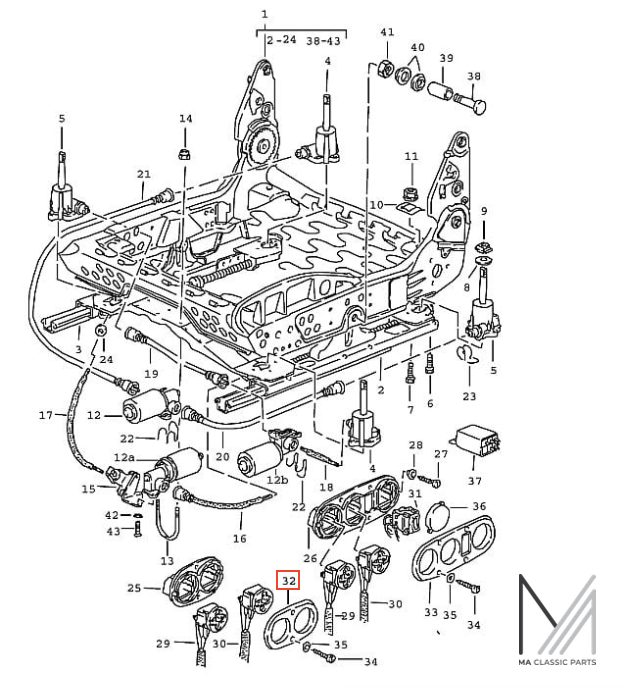 Porsche 911 928 930 944 Abdeckung Sitzknopf (1974–1985) – Ansicht 3