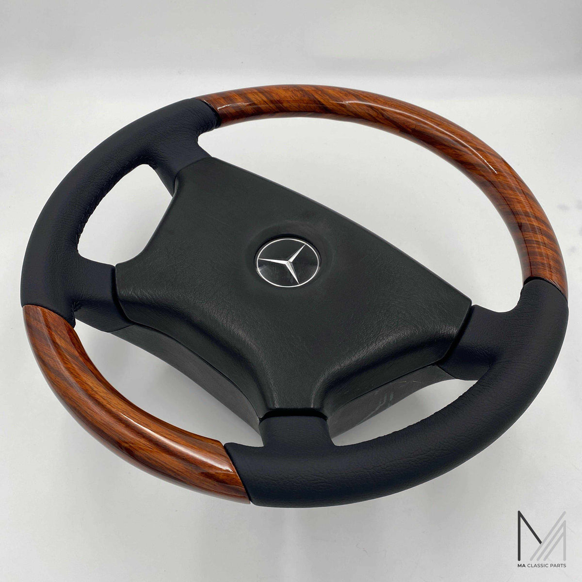 Mercedes Benz Lederlenkrad Zebrano W124 R129 W140 W201 W210 W463 – Ansicht 4