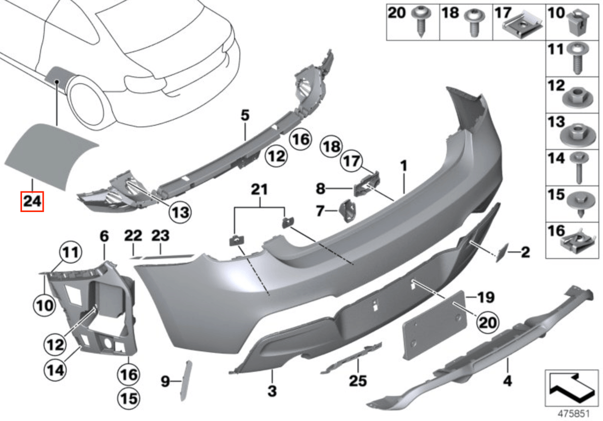 BMW M2 PPF-Schutzfolie hintere Kotflügel 2er-Satz F87 NEU – Ansicht 3
