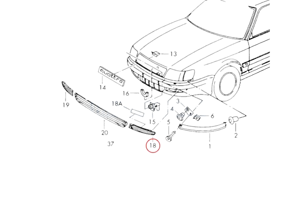 Audi A8 Vorne Stoßstange Grill li. od. re. Neu – Ansicht 5