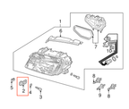Audi A4 Halte- Platte Scheinwerfer Halter Halterung li. od. re. Schwarz – Ansicht 4