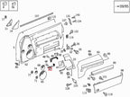 Mercedes-Benz R129 Tür Sitz Bedienung unten Rahmen Halterung li. od. re. Schwarz – A1297270311 – Ansicht 3
