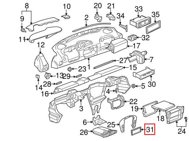 Porsche Blende Klimabedienteil Armaturenbrett Boxster 986 NEU – Ansicht 4