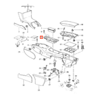 Porsche Aschenbecher-Gehäuse Fensterheberschalter Carbon 911 996 986 NEU – Ansicht 3