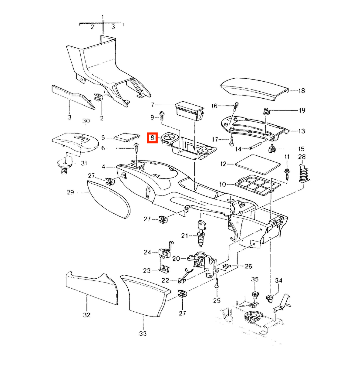 Porsche Aschenbecher-Gehäuse Fensterheberschalter Carbon 911 996 986 NEU – Ansicht 3