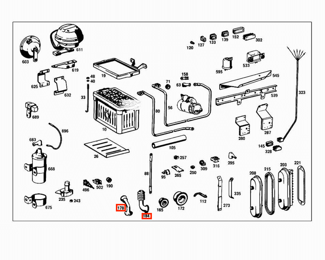 Mercedes-Benz Scheinwerfer-Kabeltülle 2er-Set W108 W109 W111 W113 – A1155460085 – Ansicht 6