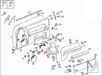 Mercedes-Benz R129 Abdeckung Sitzschalter NEU – A1297200122 – Ansicht 4