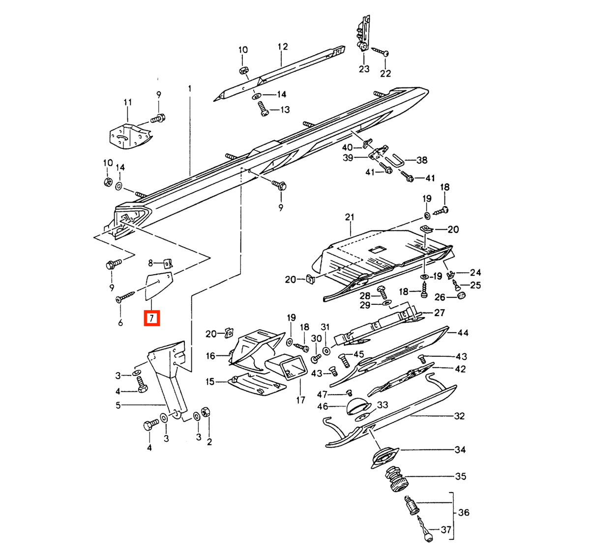 Porsche Knieblende Armaturenbrett Endstück 911 964 NEU – Ansicht 4