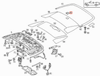 Mercedes-Benz W124 A124 Cabrio Kofferraum Schloss Abdeckung Schwarz – A1247570308 – Ansicht 4