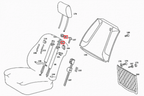Mercedes-Benz Headrest 4er-Satz W123 W124 W126 – A1269901240 – Ansicht 5