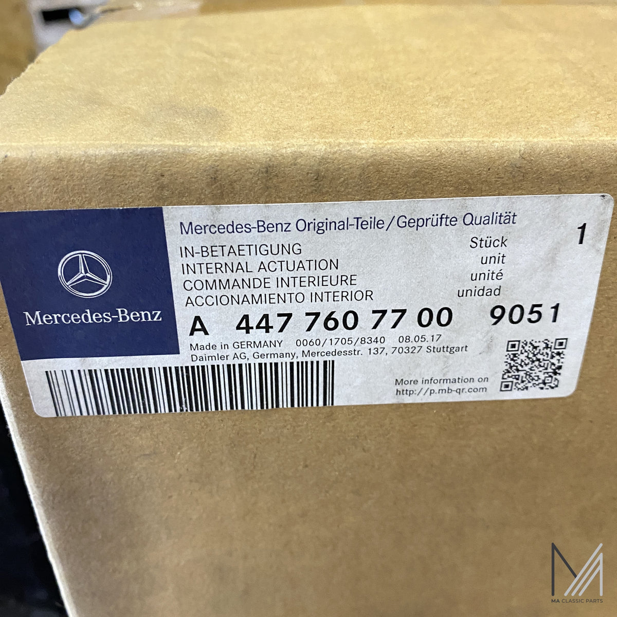 Mercedes-Benz W447 Innenbetätigung NOS – A4477607700 – Ansicht 2