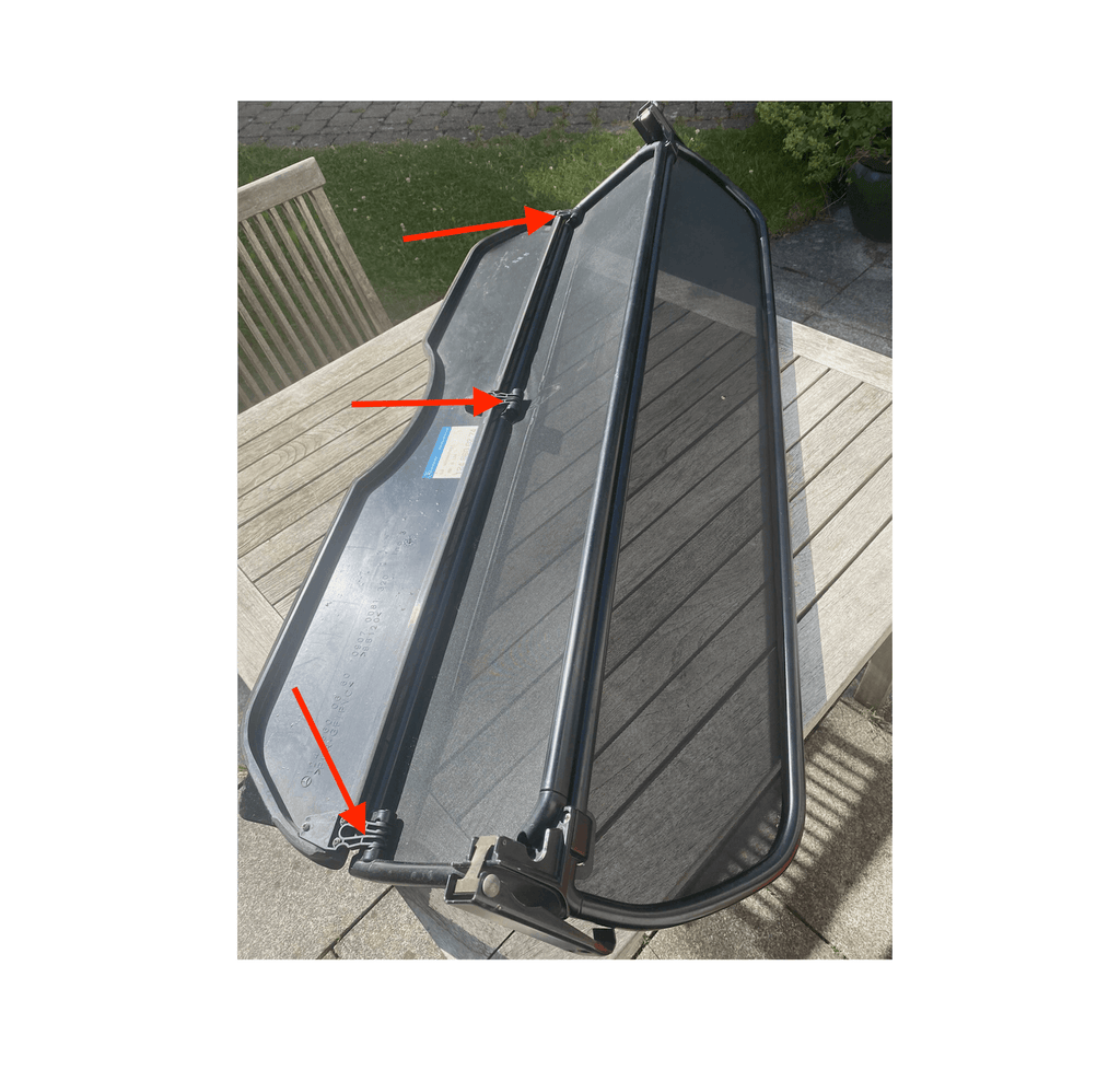Mercedes-Benz Windschott Scharniere Reparatursatz 3er-Satz A124 Cabrio NEU – A1248600274 – Ansicht 4