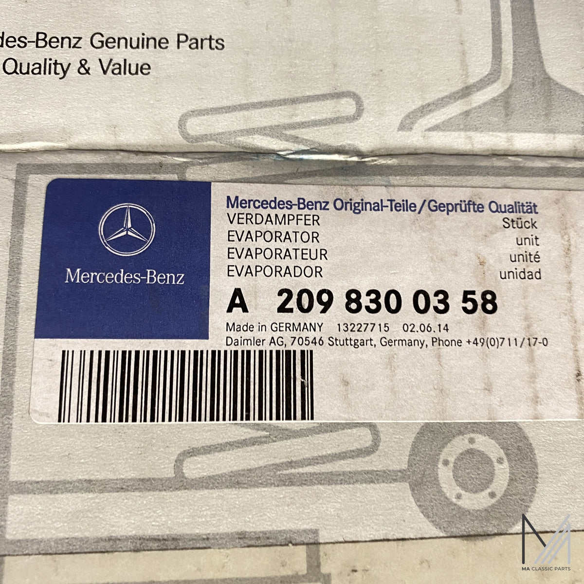 Mercedes-Benz W203 W209 W463 Verdampfer NOS – A2098300358 – Ansicht 2