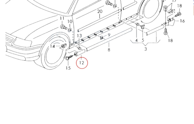 Audi A3 Abdeckung Fenders vorne li. od. re. 01C – Ansicht 4