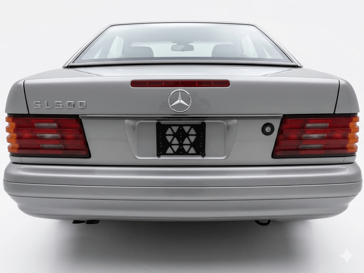 Mercedes-Benz Kennzeichen-Distanzrahmen Kofferraumdeckel R129 NEU – Ansicht 6