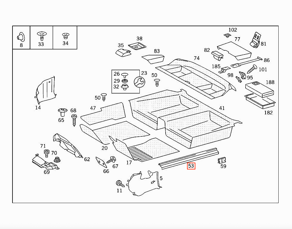 Mercedes-Benz Einstiegsleisten Set links rechts C124 – A1246800935 – Ansicht 5