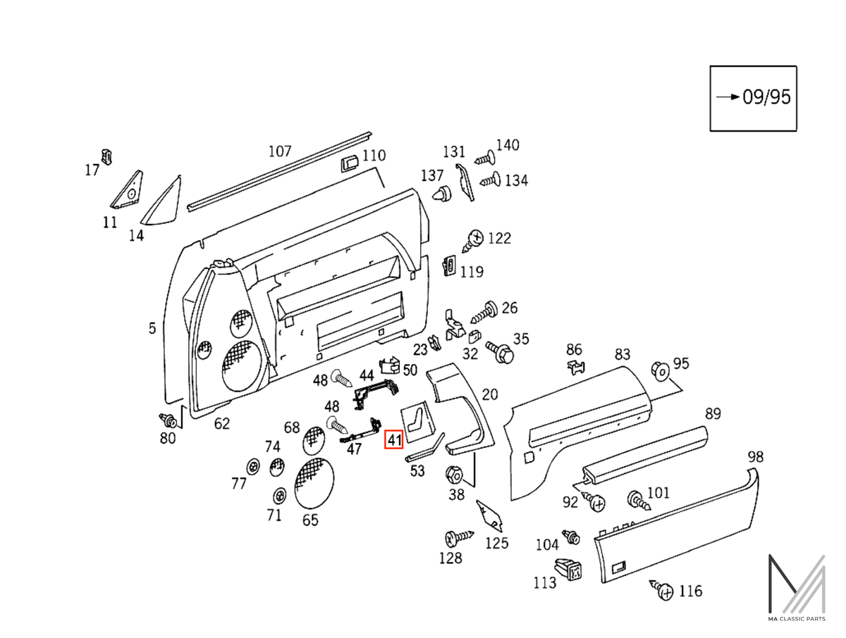 Mercedes-Benz R129 SL Abdeckung Sitzverstellung Carbon Set NEU – A1297200122 – Ansicht 6