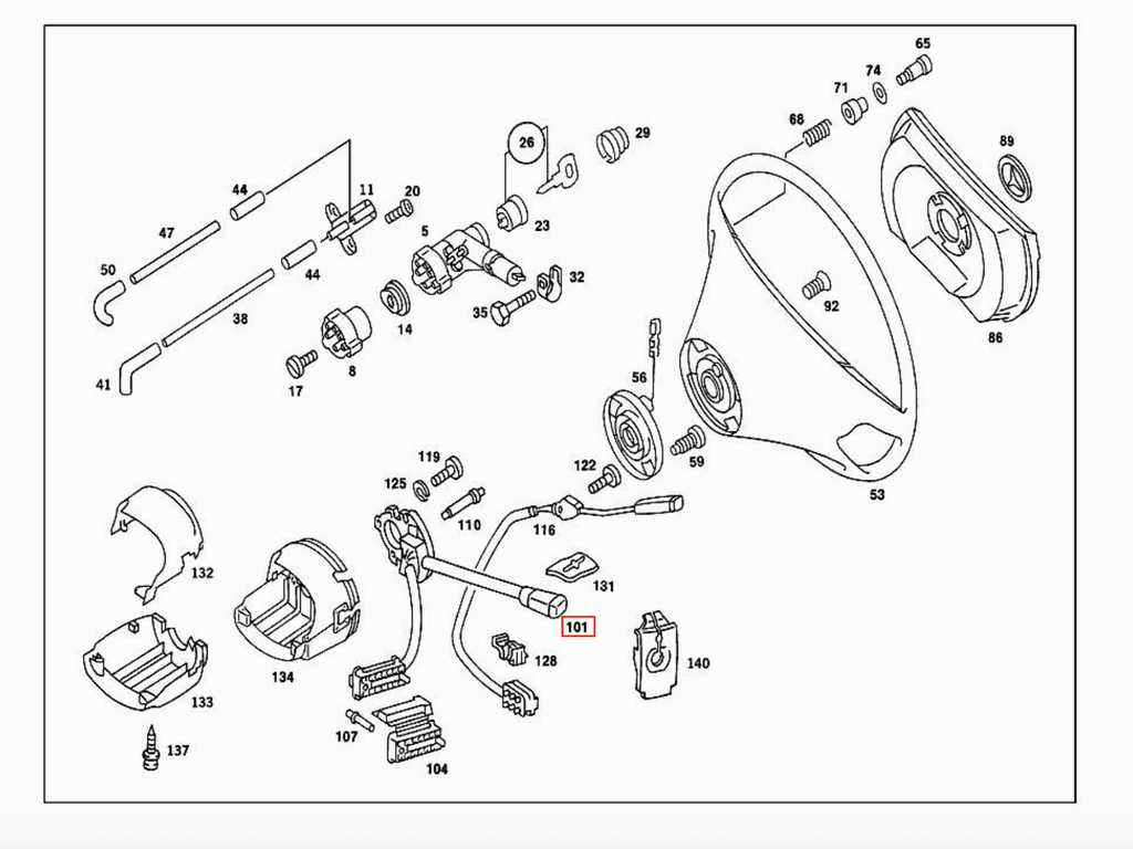 Mercedes-Benz Kombischalter W201 NEU – A2015450624 – Ansicht 5